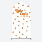 Aperturee - Aperturee Orange Little Cutie Baby Shower Arch Backdrop